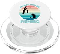 Quiero Estar pescando al Atardecer niño Pescador Pescador PopSockets PopGrip para MagSafe