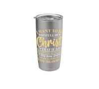 Quiero estar tan lleno de Cristo que un mosquito me muerda Vaso térmico de acero inoxidable de doble pared