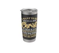 Quiero estar tan lleno de Cristo que un mosquito me muerda Vaso térmico de acero inoxidable de doble pared