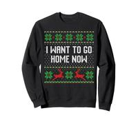 Quiero IR a casa Ahora Feo suéter Anti Navidad Sudadera