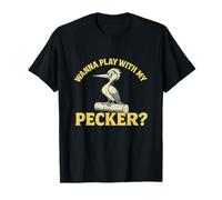 Quiero Jugar con Mi Pecker Divertido Sucio Obsceno Meme NSFW Broma Camiseta