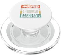 Quiero rebobinar de Nuevo a los 80's Retro VHS Nostalgia 80's PopSockets PopGrip para MagSafe