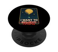 Quiero Saber no Creer OVNI UAP Ciencia alienígena Paranormal PopSockets PopGrip Adhesivo