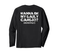 Quiero ser mi Cardio respetuosamente (en la Espalda) Manga Larga