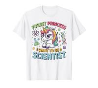 Quiero ser un científico Unicorn Girl Empoderamiento Camiseta
