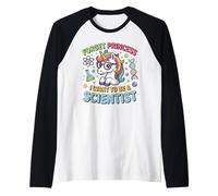 Quiero ser un científico Unicorn Girl Empoderamiento Camiseta Manga Raglan