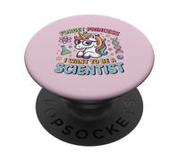 Quiero ser un científico Unicorn Girl Empoderamiento PopSockets PopGrip Adhesivo