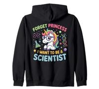 Quiero ser un científico Unicorn Girl Empoderamiento Sudadera con Capucha