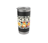 Quiero ser un profesor de inglés Schwa ELA Life Grammar Police Vaso térmico de acero inoxidable de doble pared