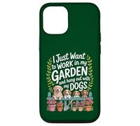 Quiero Trabajar en mi jardín y Pasar el rato con mis Perros Divertido Carcasa para iPhone 12/12 Pro