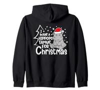 Quiero un hipopótamo para Navidad, hipopótamo de Navidad para niños y Mujeres Sudadera con Capucha