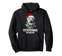 Quiero un pittiepotamus para Navidad, Amantes Divertidos de Pitbull Sudadera con Capucha