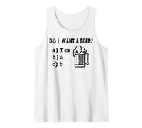 Quiero una Cerveza Pregunta Divertida de Beber Broma Humor Camiseta sin Mangas