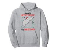 Quiero una hipopotenusa para Navidad matemáticas Navidad Sudadera con Capucha