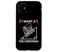Quiero una hipotenusa para Navidad - Profesor de matemáticas, hipopótamo navideño Carcasa para iPhone 11