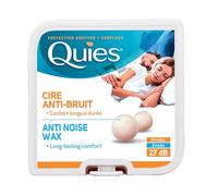 Quies Earplugs Natural Wax 8 Pairs 27 dB Noise Reduction Barrier Against Noise Pack Of 10 by Quies