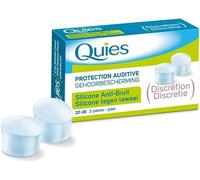 Quies - Gehoorbescherming uit transparente silicona Comfortabele en onzichtbare gehoorbescherming - 20 dB minder geluid - 2 x 3 paar