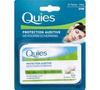 Quies - Tapones para los oídos de cera natural - Lote de 12 pares