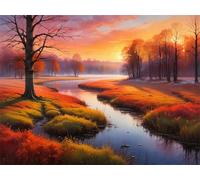 Quiet Autumn 4000 Piece Jigsaw Puzzles for Adults, Colourful, Challenging & Brainteasing Adult Puzzles 4000 Pieces Scenery, Fun jigsaws for The Whole Family 56x34 Inch