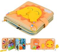 Quiet Book A partir de 1 año | libro de tela para bebés | libro de fieltro Montessori | libros de bebé de tela suave Aprendizaje temprano habilidades para la vida Juguetes educativos 3D Fieltro a