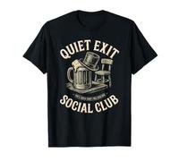 Quiet Exit Social Club Divertido Beber Humor Ropa Camiseta