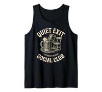 Quiet Exit Social Club Divertido Beber Humor Ropa Camiseta sin Mangas