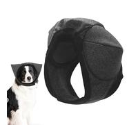 Quiet Fit Earmuffs, Calming Noise Covers Gear, Adjustable Size Headwear with Snug Comfort, Soft Polyester Padding Guard, Pet Hearing Gear with Wrap Style, Canine Earwear for Bathing Sleeping