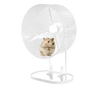 Quiet Hamster Wheel, Acrylic Silent Running Spinner, Pet Exercise Wheel, Smooth Spin Design (21 cm), Dwarf Syrian Hamster Accessories for Healthy Activity