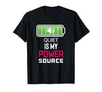 Quiet Is My Power Source Trabajadores remotos, Amantes de los Libros Camiseta
