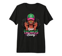 Quiet Luxury Taurus Afro Women Pink Green Cap Black Girl Camiseta Premium