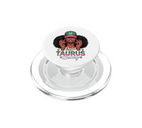 Quiet Luxury Taurus Afro Women Pink Green Cap Black Girl PopSockets PopGrip para MagSafe