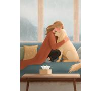 Quiet Moments with My Dog Composition Notebook: Cozy Pet Lover Cover with 130 Wide-Ruled Pages, Margin Field, 6 x 9 Matte Writing Book for Notes, Lists, School, Work and Daily Reflections