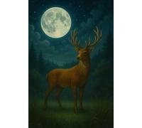 Quiet Night Deer Journal: 150 Lined Pages for Writing Under the Moon