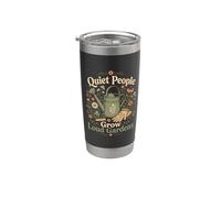 Quiet People Grow Loud Gardens Vintage Regadera Gráfico Vaso térmico de acero inoxidable de doble pared