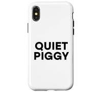 Quiet Piggy Funny President Cita Avión Bad Journalist USA Carcasa para iPhone X/XS