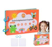 Quiet Sticker Book - 8.27x5.51 Inches Reusable Quiet Encyclopedia Book | Puzzle Art StickerBook | Portable Sticker Activity Books | Educational Preschool Learning Toys Fun for Early Learning