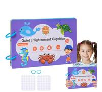 Quiet Sticker Book, Reusable Puzzle Art, 8,27 x 5,51 in, Educational Sticker Book, Enhances Creativity, Estimulates Cognitive for Long Car Rides, Road Trips, Holiday Travel