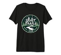 Quiet Trails Club Senderismo Lento Naturaleza Calma Camiseta Premium