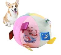 Quietschender Hundespielzeugball - Lustiges interaktives Spiel, kaufester Hundeball | Lautes Quietschspielzeug für Haustiere, robuster Apportierball aus Gummi, Kauspielzeug für Welpen für aktive Hunde