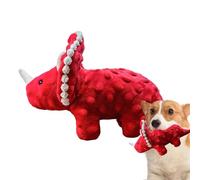 Quietschendes Hundespielzeug | 1 pieza Weiches Plüschspielzeug | 28 cm Buntes Dinosaurier-Spielzeug Mit Squeaker Für Welpen Und Kleine Hunde, Gefülltes Hundespielzeug, Zahnschonend Langlebig