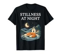 Quietud En La Noche Durmiendo Fox Acogedor Luna Calma Cottagecore Camiseta