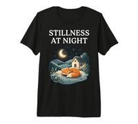Quietud En La Noche Durmiendo Fox Acogedor Luna Calma Cottagecore Camiseta Premium