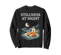 Quietud En La Noche Durmiendo Fox Acogedor Luna Calma Cottagecore Sudadera