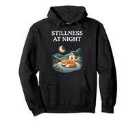 Quietud En La Noche Durmiendo Fox Acogedor Luna Calma Cottagecore Sudadera con Capucha