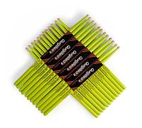 QuigBeats - Baquetas de batería de nogal americano 5A, baquetas para adultos y niños, 5 A, 12 pares, color verde