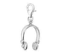 Quiges Charm con Cierre Plateado 3D DJ de Música Auriculares Abalorios Joyería de Mujer