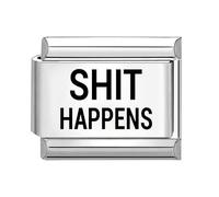 Quiges - Módulo de charm estilo italiano de 9 mm, acero inoxidable, para pulseras italianas