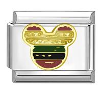 Quiges - Módulo de eslabones de estilo italiano de 9 mm de acero inoxidable para pulseras de estilo italiano