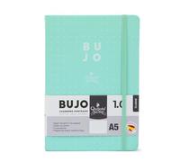 Quijote Paper World Bullet Journal A5 - Libreta de puntos, Cuaderno punteado, Tapa Dura Extrasuave, 62 Hojas, 100gr/m, para Planificación, Estudio, Lettering, Viajes o Diario - Turquesa