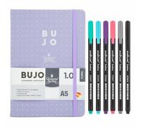 Quijote Paper World Bullet Journal A5 - Libreta puntos, Cuaderno punteado, Tapa Dura Extrasuave, 62 Hojas, 100gr/m, Planificación, Estudio, Lettering, Viajes o Diario - Pack Personalizable